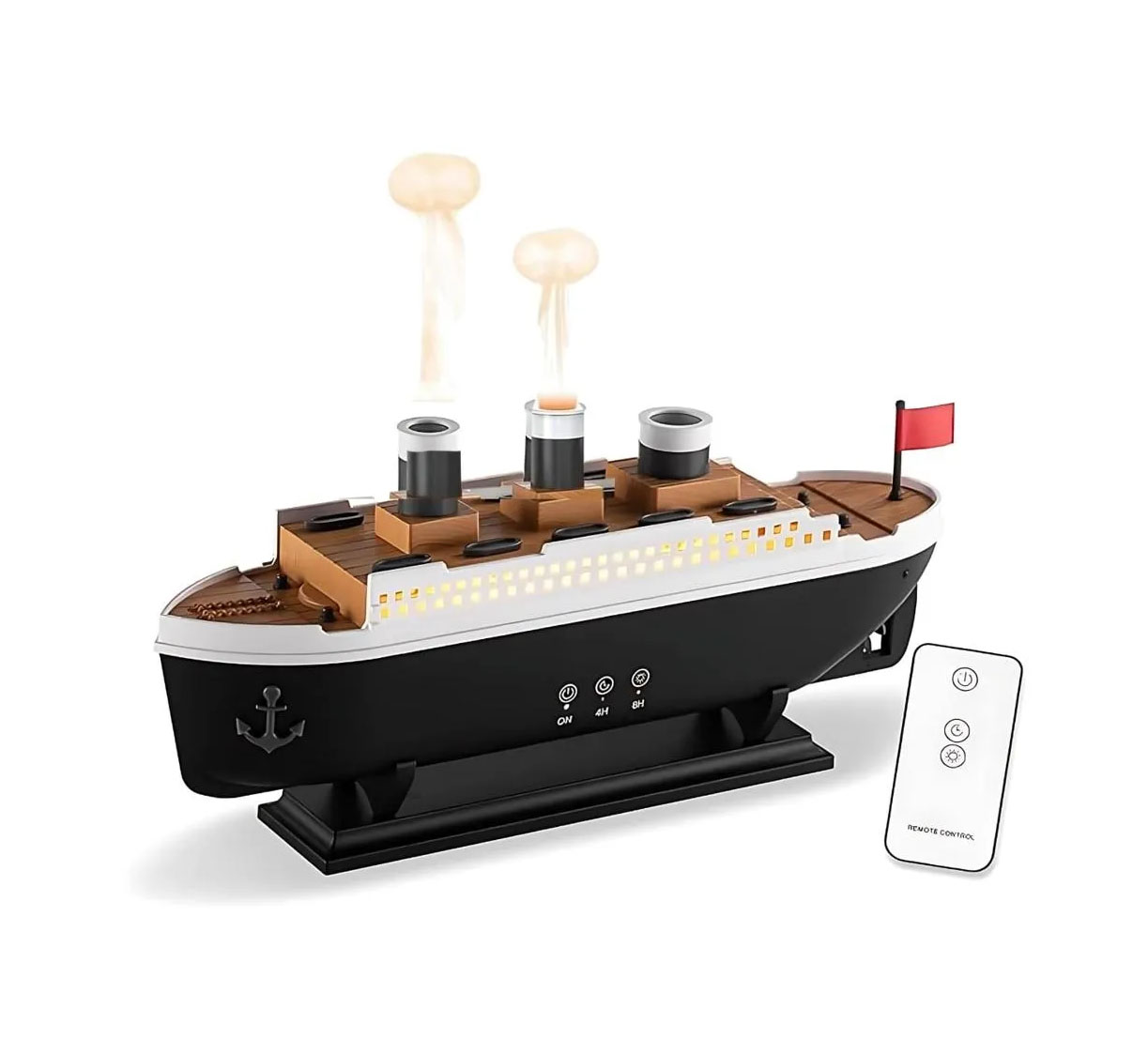 Humidificador barco decorativo con luces